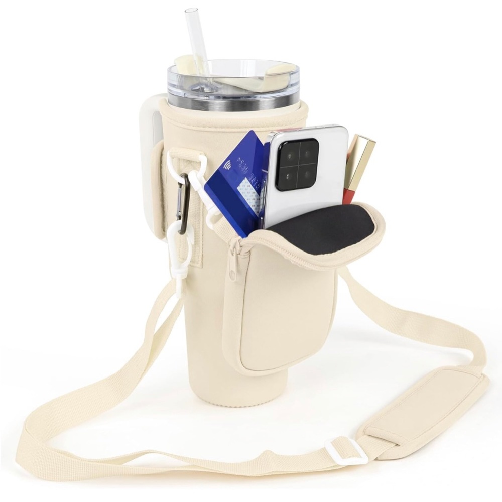NWT Stanley Water Bottle Carrier Bag - Holder 40oz Tumbler with Adjustable Strap